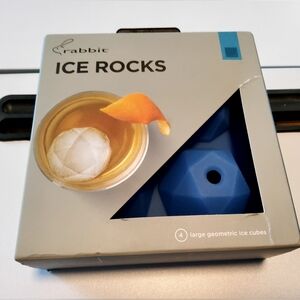 Rabbit Geometric Ice Rocks Mold (Blue/Slate)